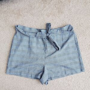 Plaid Forever 21 Plus Shorts Black and White Size 2X